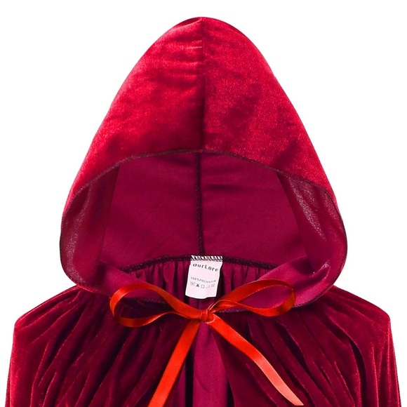 Red Hooded Cloak/Cape - Picture 7 of 7